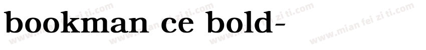 bookman ce bold字体转换
